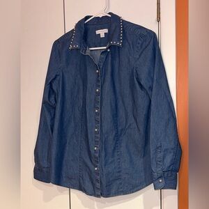 Charter Club Blue Denim Shirt. Size S